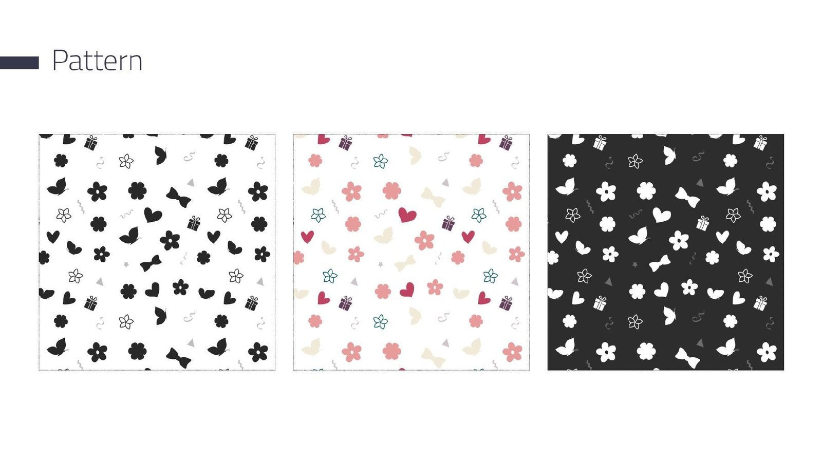 Type, colour and pattern 5